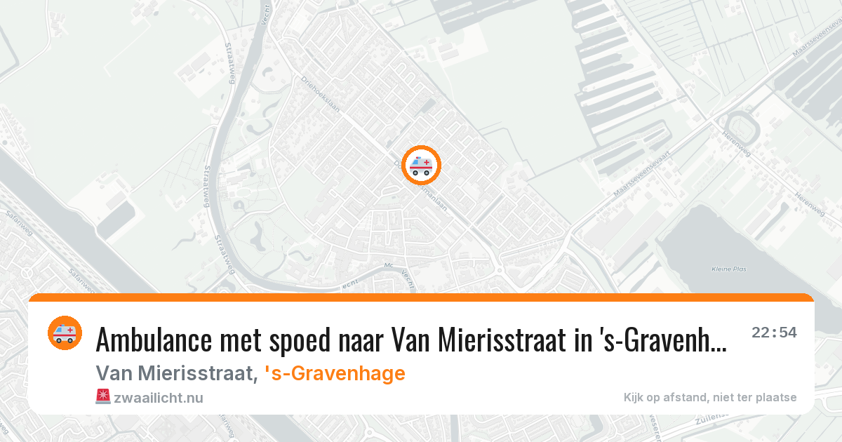 Ambulance met spoed naar Van Mierisstraat in 's-Gravenhage — 21 mrt 2026