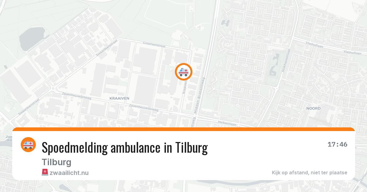 Spoedmelding ambulance in Tilburg — 13 jul 2026
