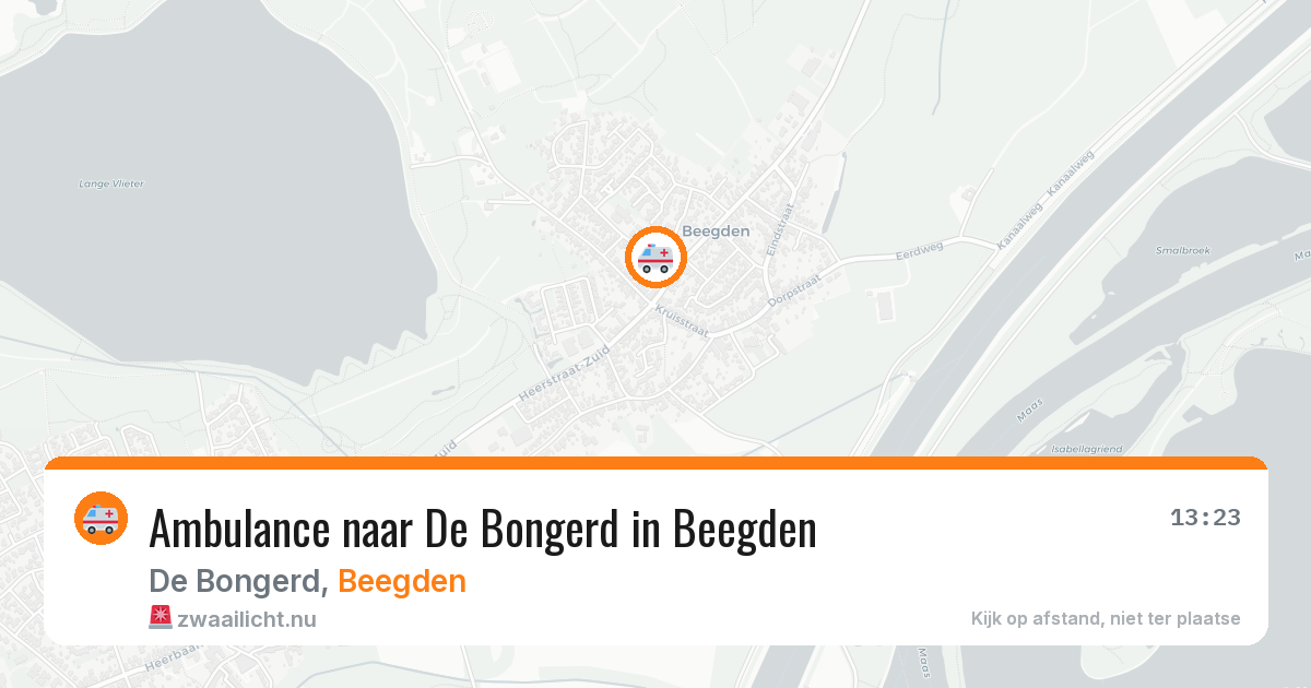 Ambulance naar De Bongerd in Beegden — 1 jul 2026