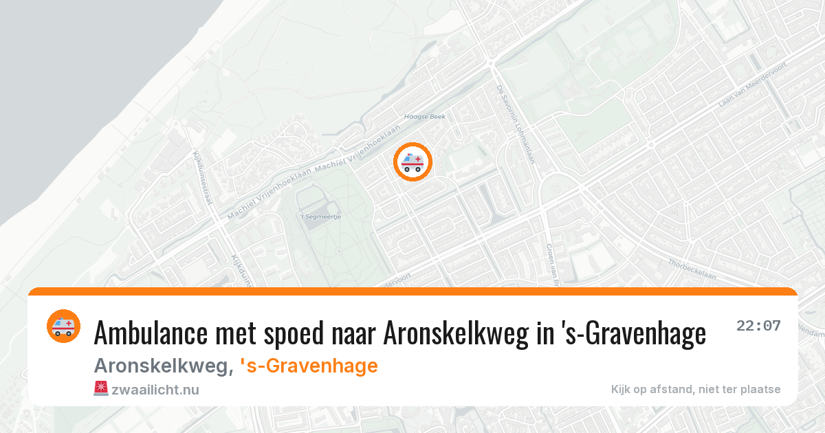 Ambulance met spoed naar Aronskelkweg in 's-Gravenhage — 19 jul 2026