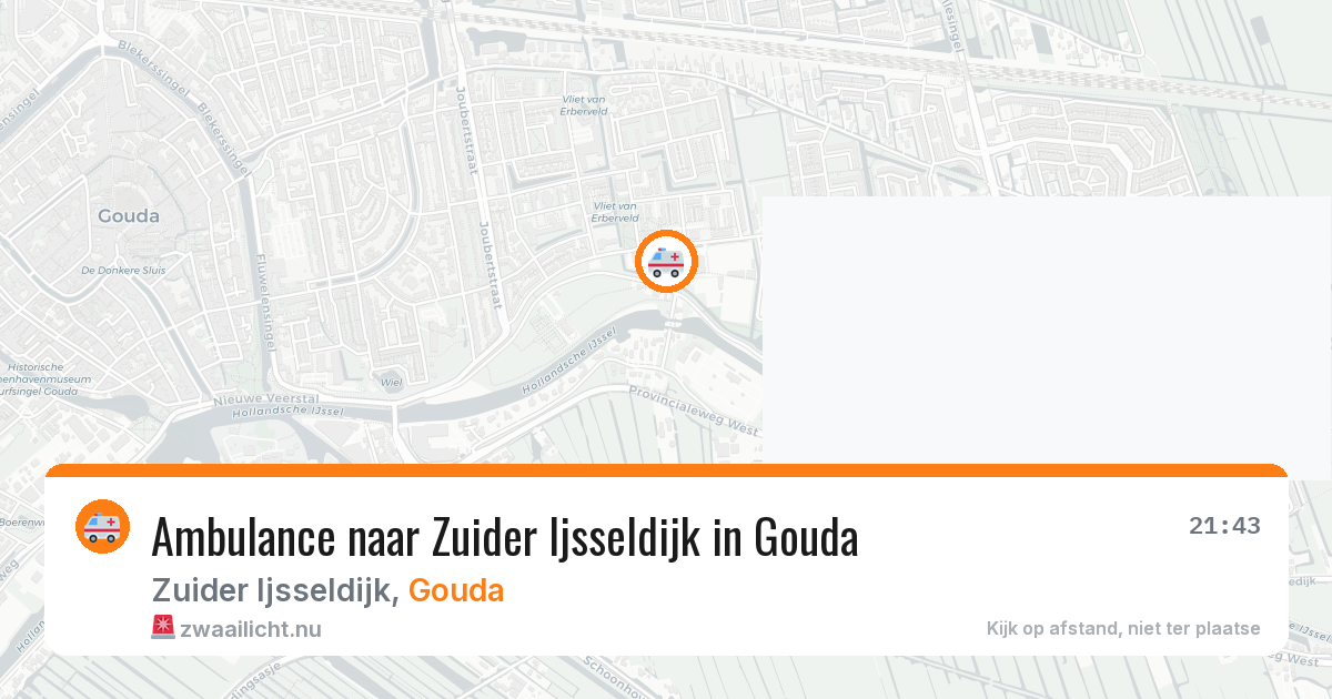 Ambulance naar Zuider Ijsseldijk in Gouda — 25 mei 2026