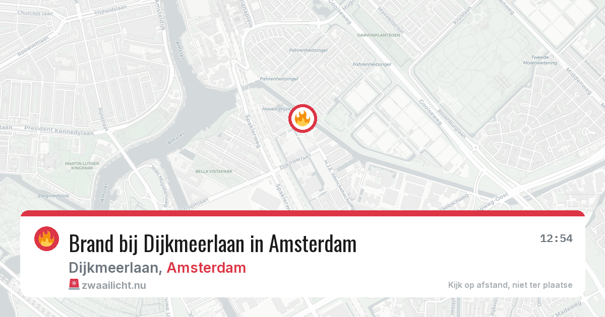 Brand bij Dijkmeerlaan in Amsterdam — 18 jul 2026