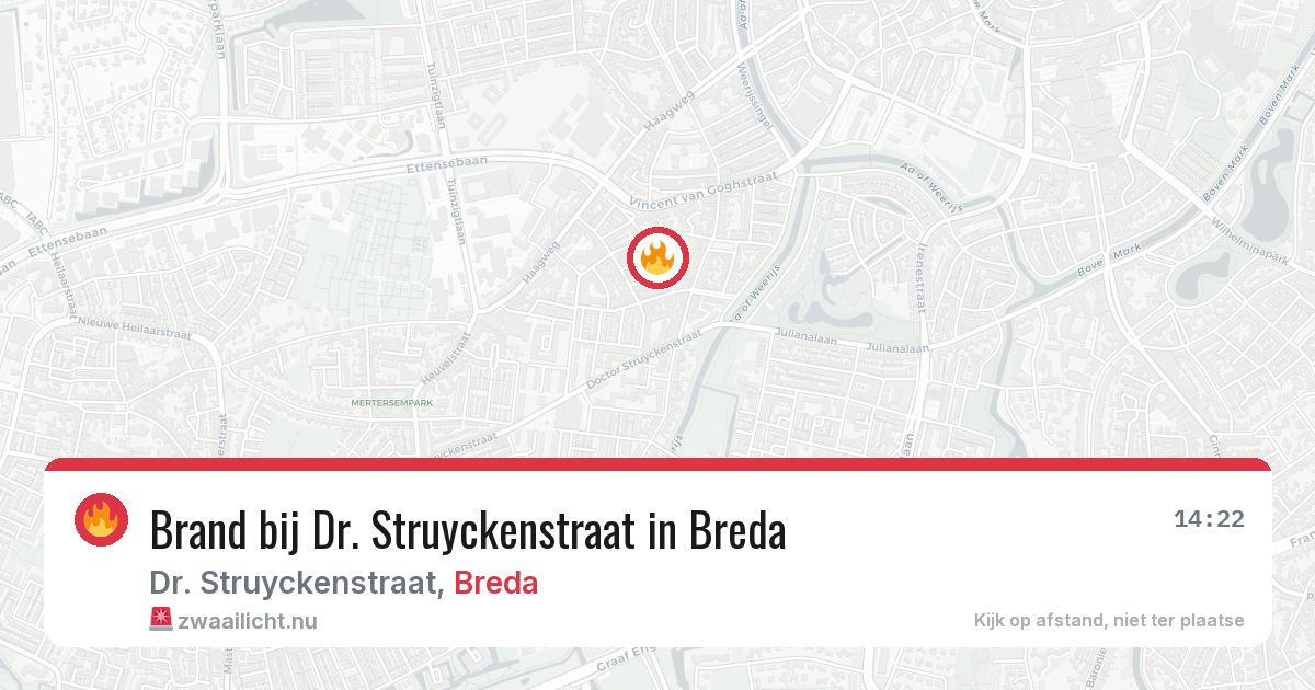 Brand bij Dr. Struyckenstraat in Breda — 19 jul 2026
