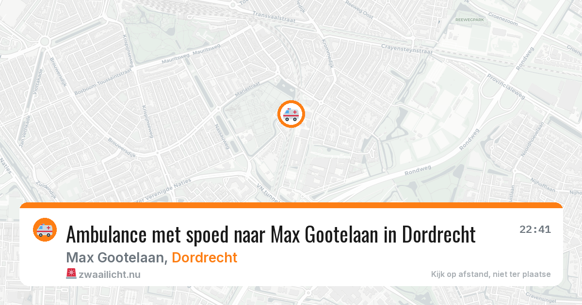 Ambulance met spoed naar Max Gootelaan in Dordrecht — 18 jul 2026