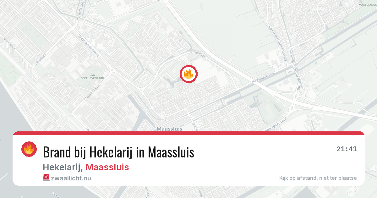 Brand bij Hekelarij in Maassluis — 23 jul 2026