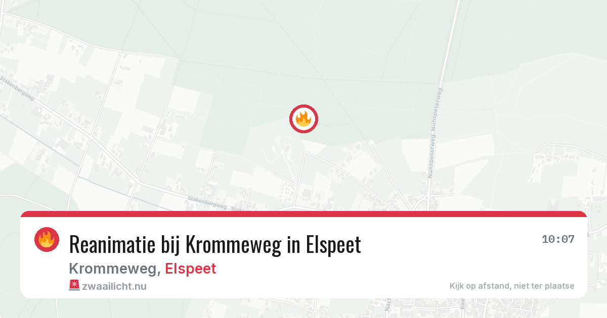 Reanimatie bij Krommeweg in Elspeet — 9 mei 2026