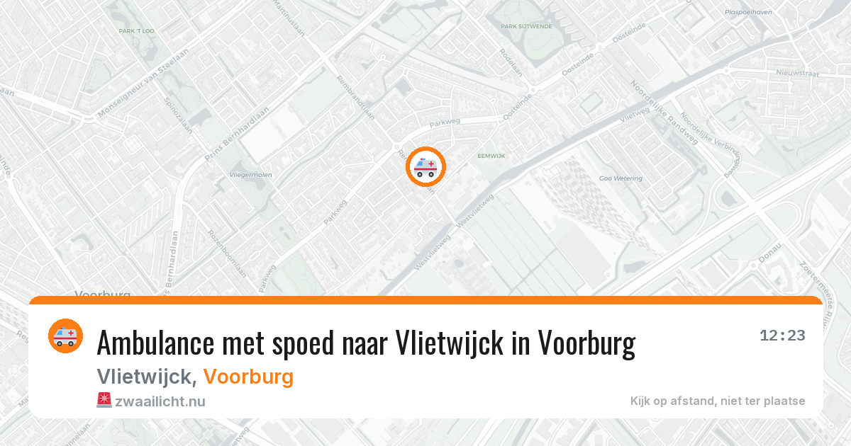 Ambulance met spoed naar Vlietwijck in Voorburg — 16 mrt 2026