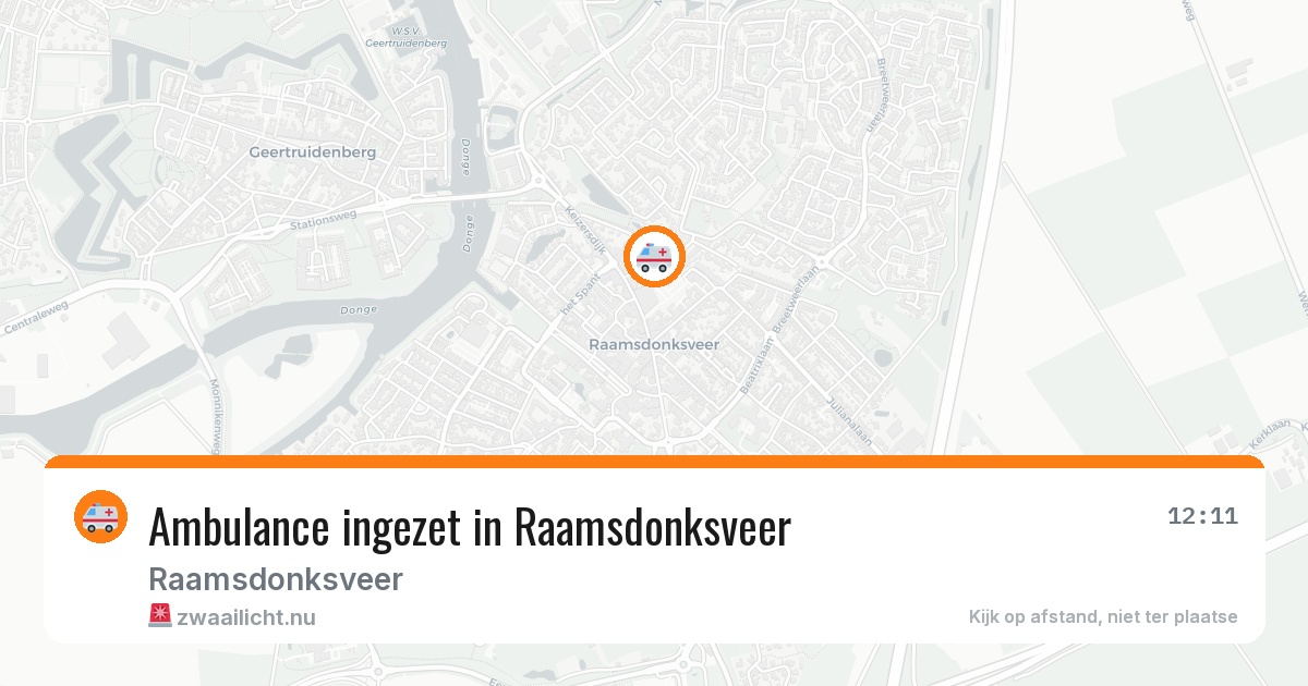 Ambulance ingezet in Raamsdonksveer — 15 jul 2026