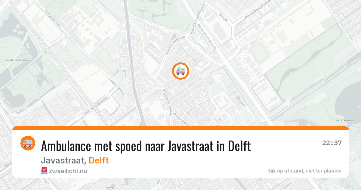 Ambulance met spoed naar Javastraat in Delft — 25 apr 2026