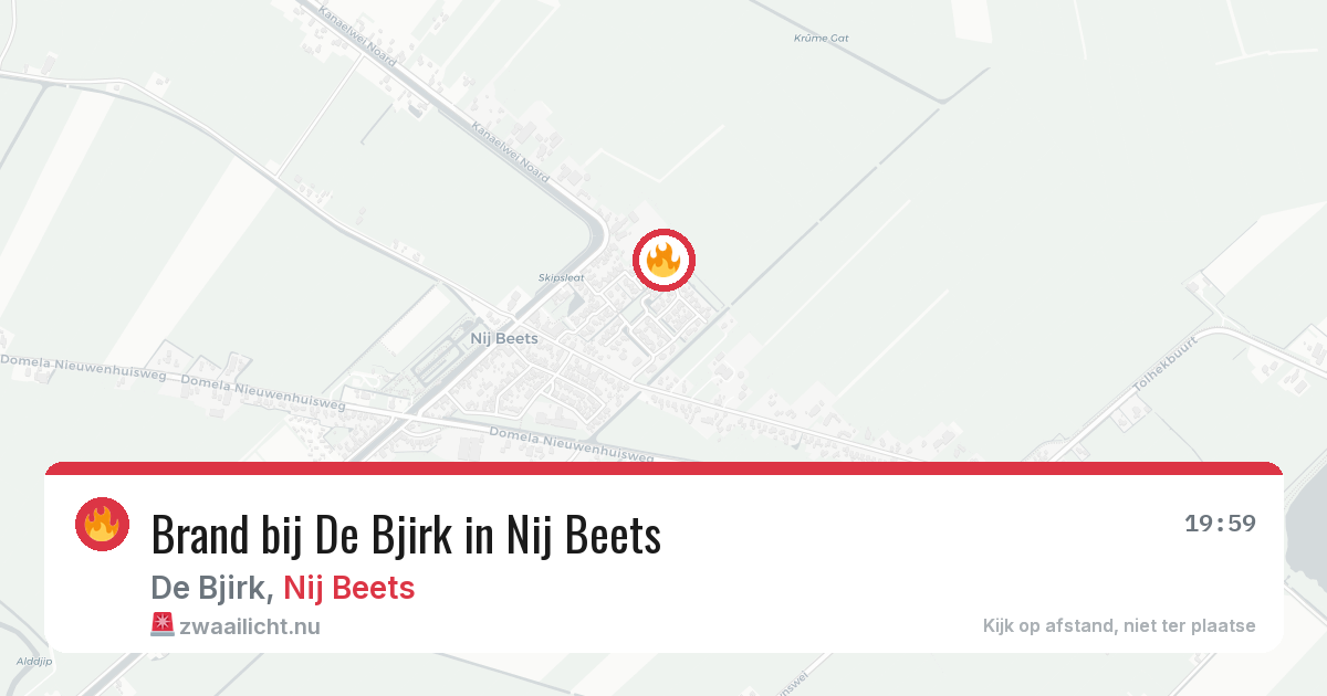 Brand bij De Bjirk in Nij Beets — 3 mrt 2026