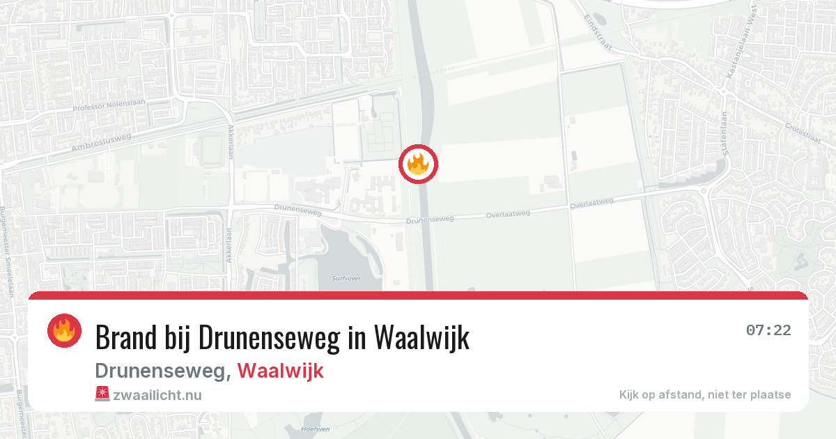 Brand bij Drunenseweg in Waalwijk — 20 mrt 2026