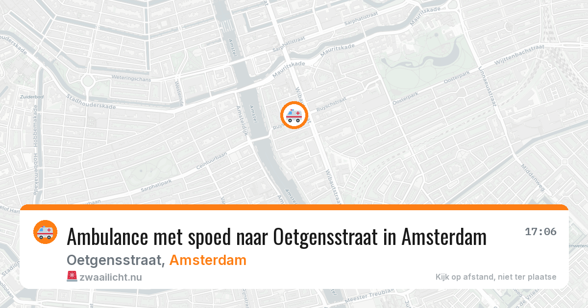 Ambulance met spoed naar Oetgensstraat in Amsterdam — 15 jul 2026