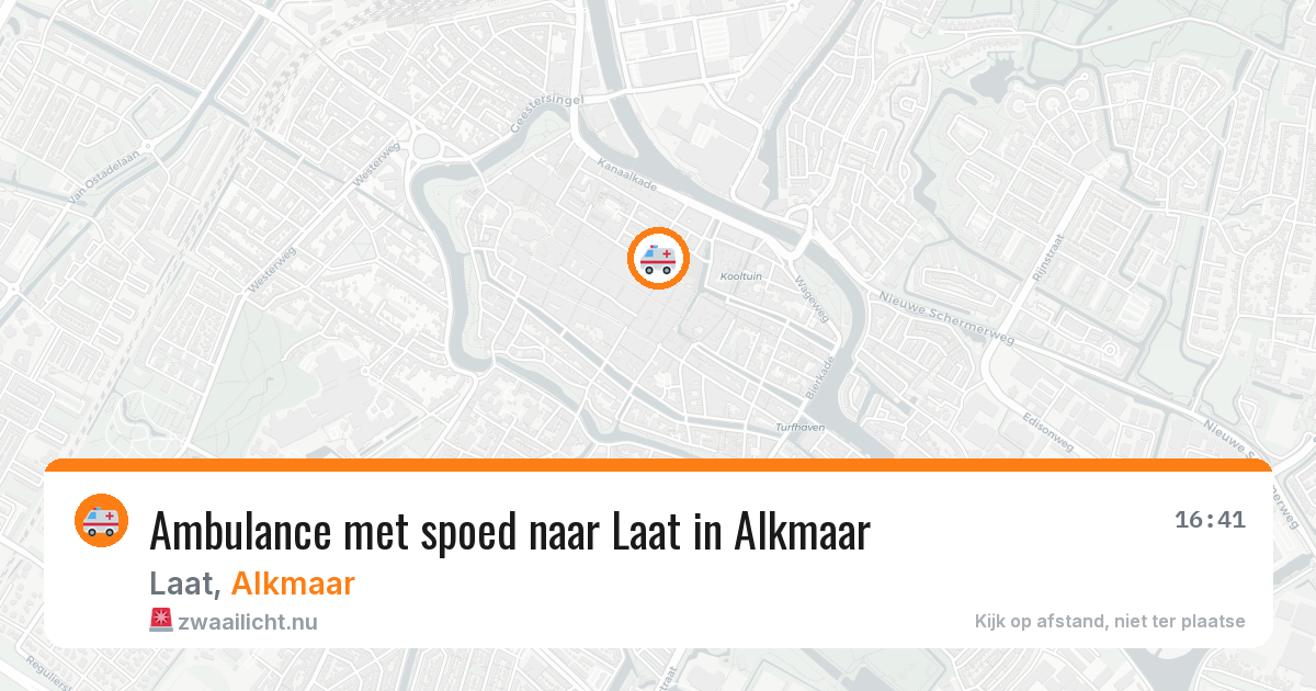 Ambulance met spoed naar Laat in Alkmaar — 5 mei 2026