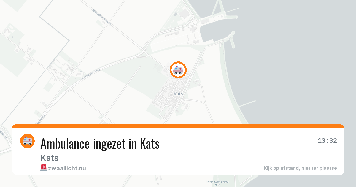 Ambulance ingezet in Kats — 18 mei 2026