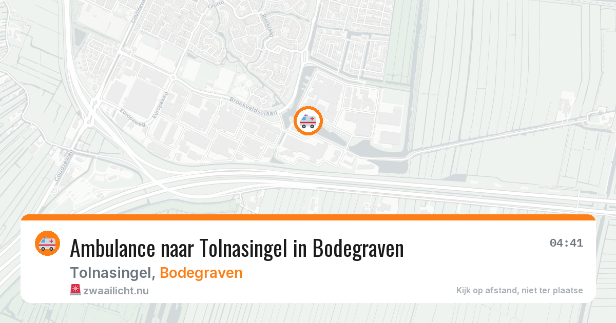Ambulance naar Tolnasingel in Bodegraven — 30 mrt 2026