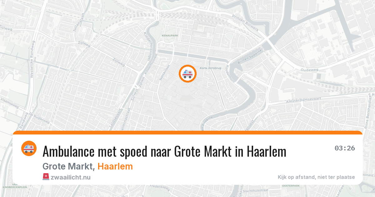 Ambulance met spoed naar Grote Markt in Haarlem — 12 jul 2026