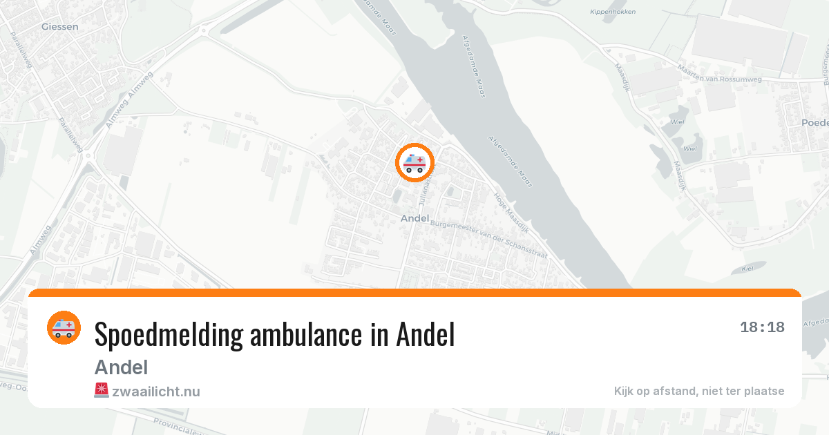Spoedmelding ambulance in Andel — 10 mei 2026