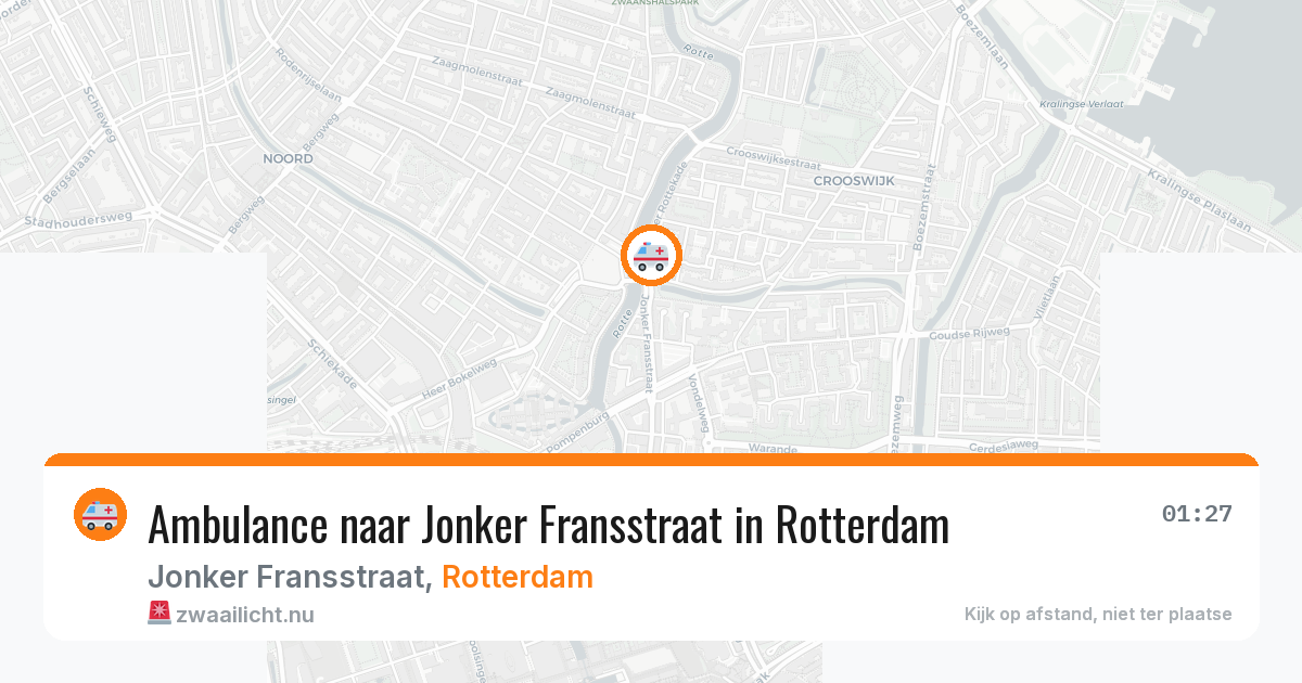 Ambulance naar Jonker Fransstraat in Rotterdam — 10 jul 2026