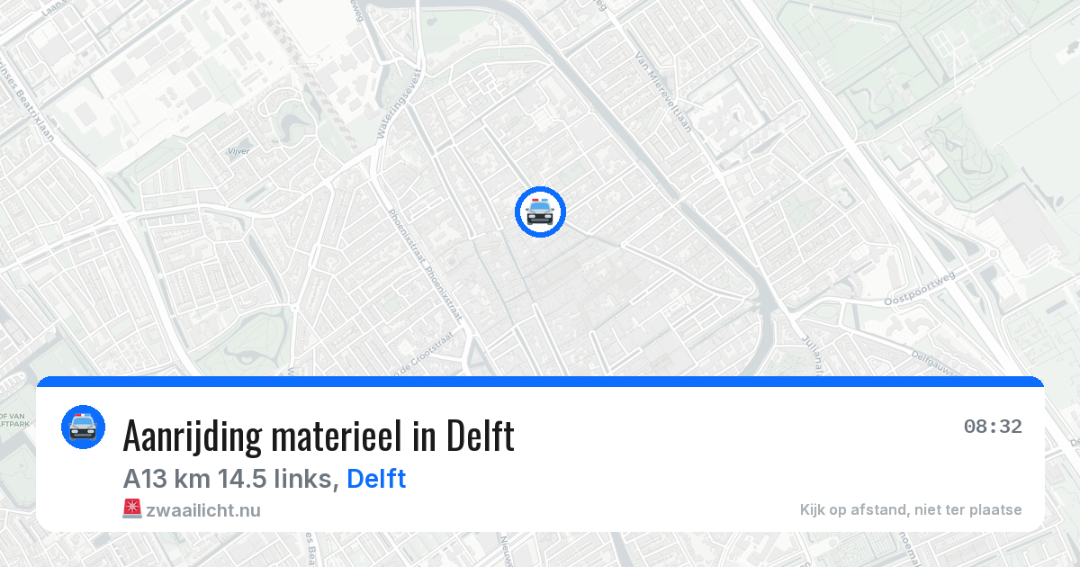 Aanrijding materieel in Delft — 21 mei 2026
