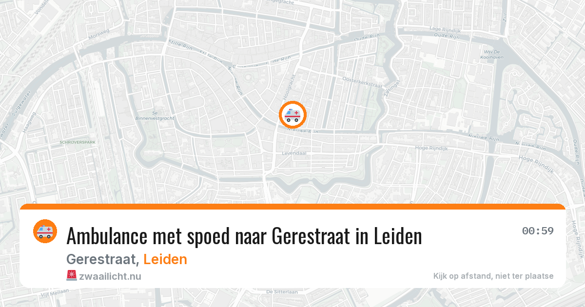 Ambulance met spoed naar Gerestraat in Leiden — 19 jul 2026