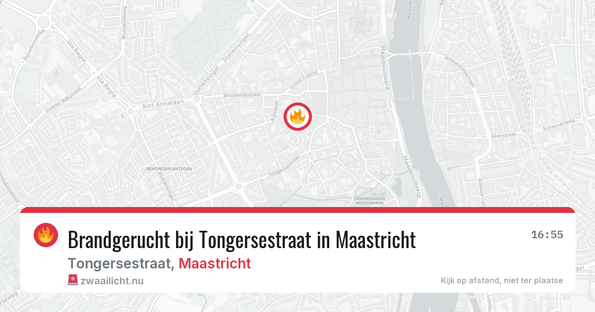 Brandgerucht bij Tongersestraat in Maastricht — 20 jul 2026