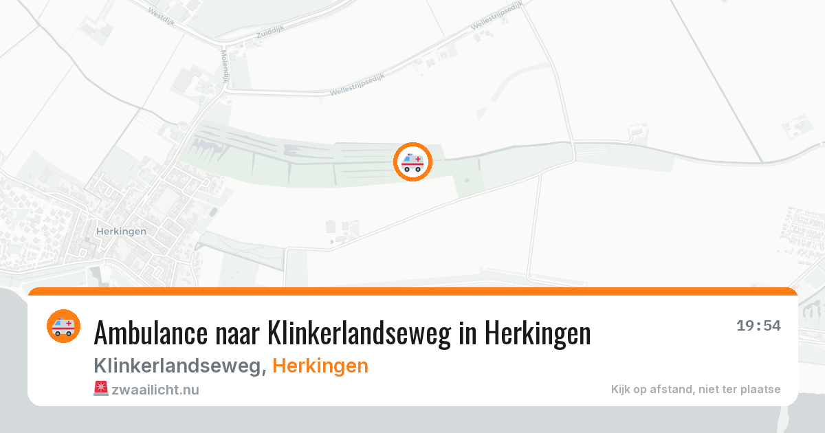 Ambulance naar Klinkerlandseweg in Herkingen — 4 mei 2026