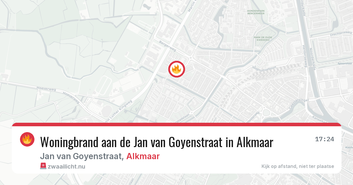 Woningbrand aan de Jan van Goyenstraat in Alkmaar — 4 jun 2026