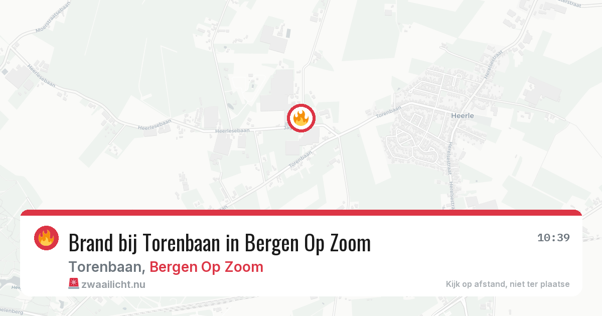 Brand bij Torenbaan in Bergen Op Zoom — 15 jul 2026