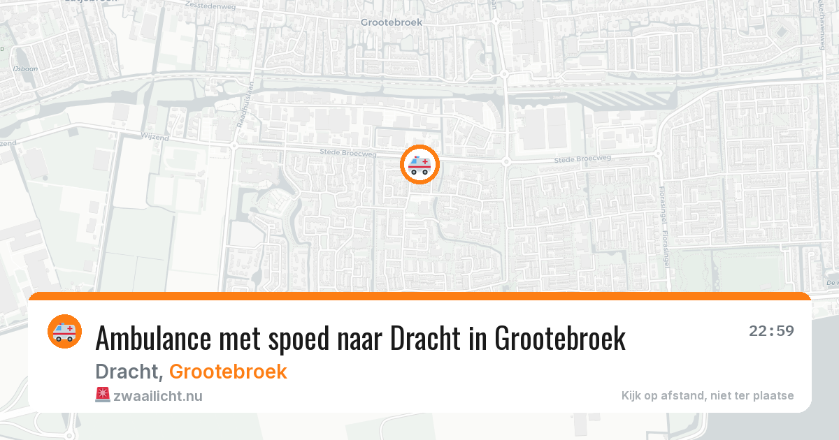 Ambulance met spoed naar Dracht in Grootebroek — 9 apr 2026