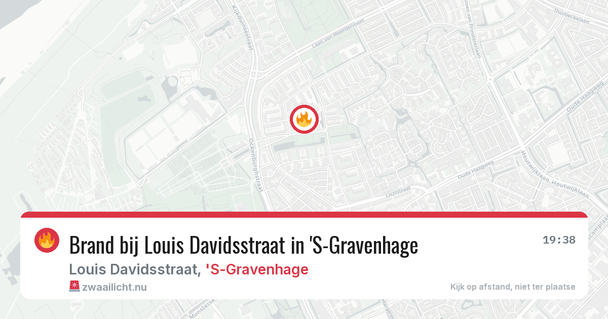 Brand bij Louis Davidsstraat in 'S-Gravenhage — 18 jul 2026