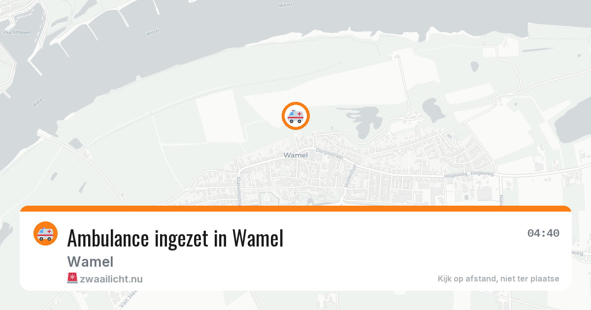 Ambulance ingezet in Wamel — 13 jul 2026