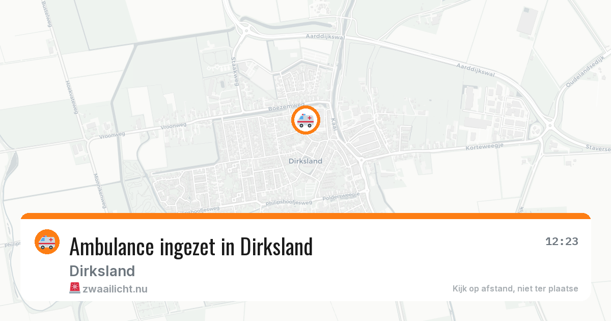 Ambulance ingezet in Dirksland — 11 apr 2026