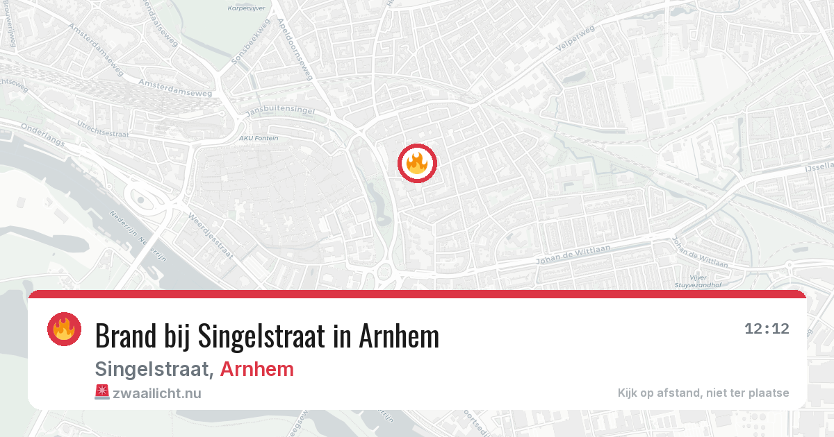 Brand bij Singelstraat in Arnhem — 30 mrt 2026