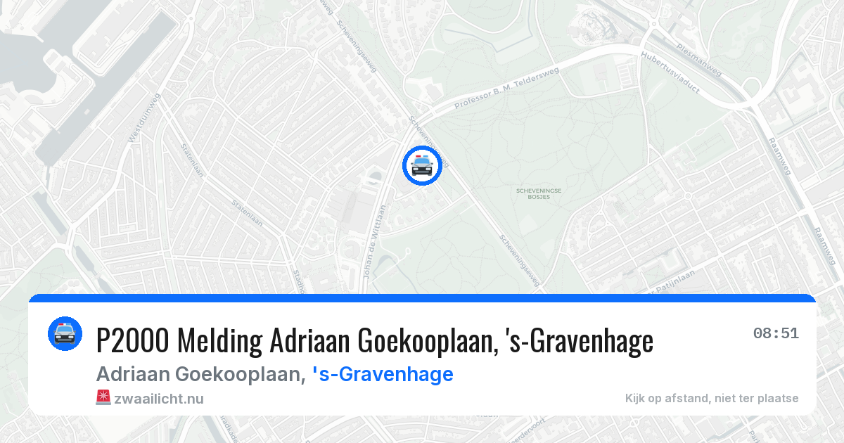 P2000 Melding Adriaan Goekooplaan, 's-Gravenhage — 17 jul 2026