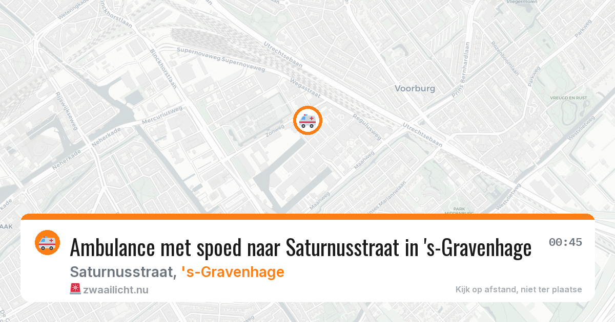Ambulance met spoed naar Saturnusstraat in 's-Gravenhage — 27 jan 2026