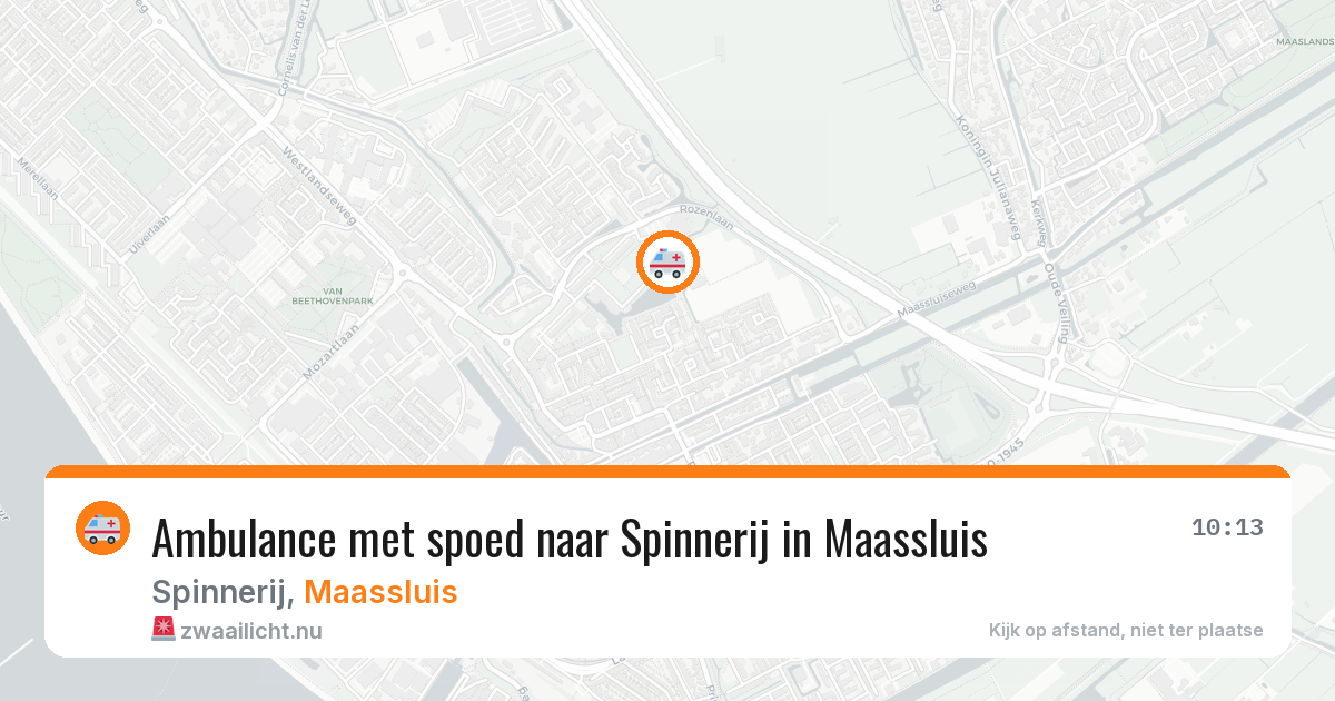 Ambulance met spoed naar Spinnerij in Maassluis — 14 mei 2026