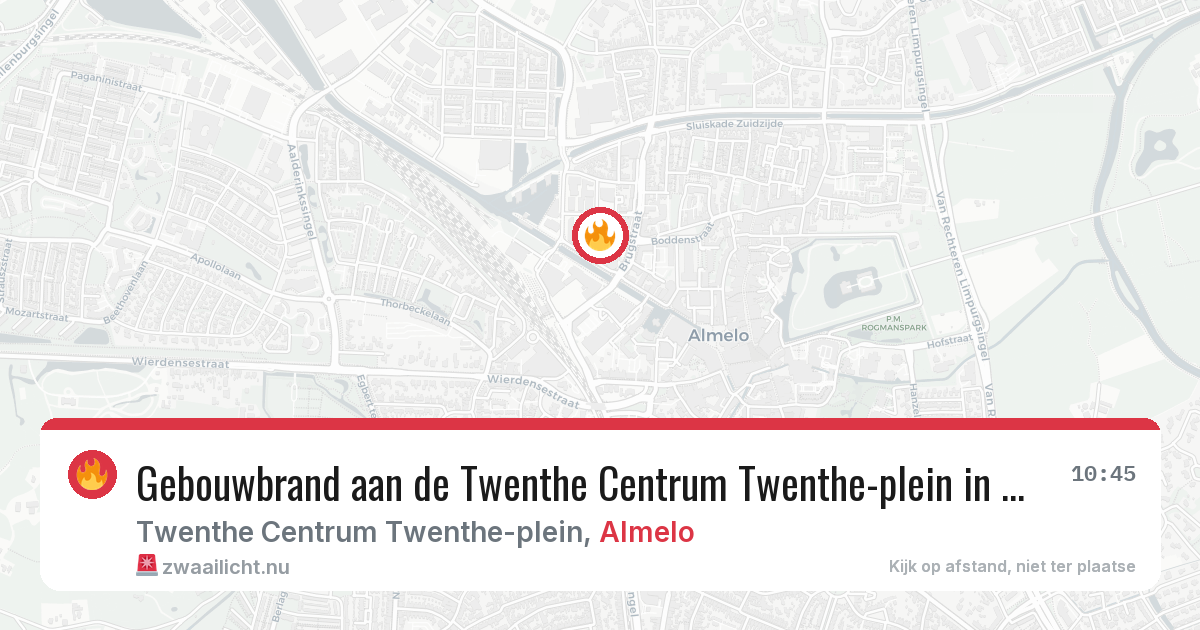 Gebouwbrand aan de Twenthe Centrum Twenthe-plein in Almelo — 11 feb 2026