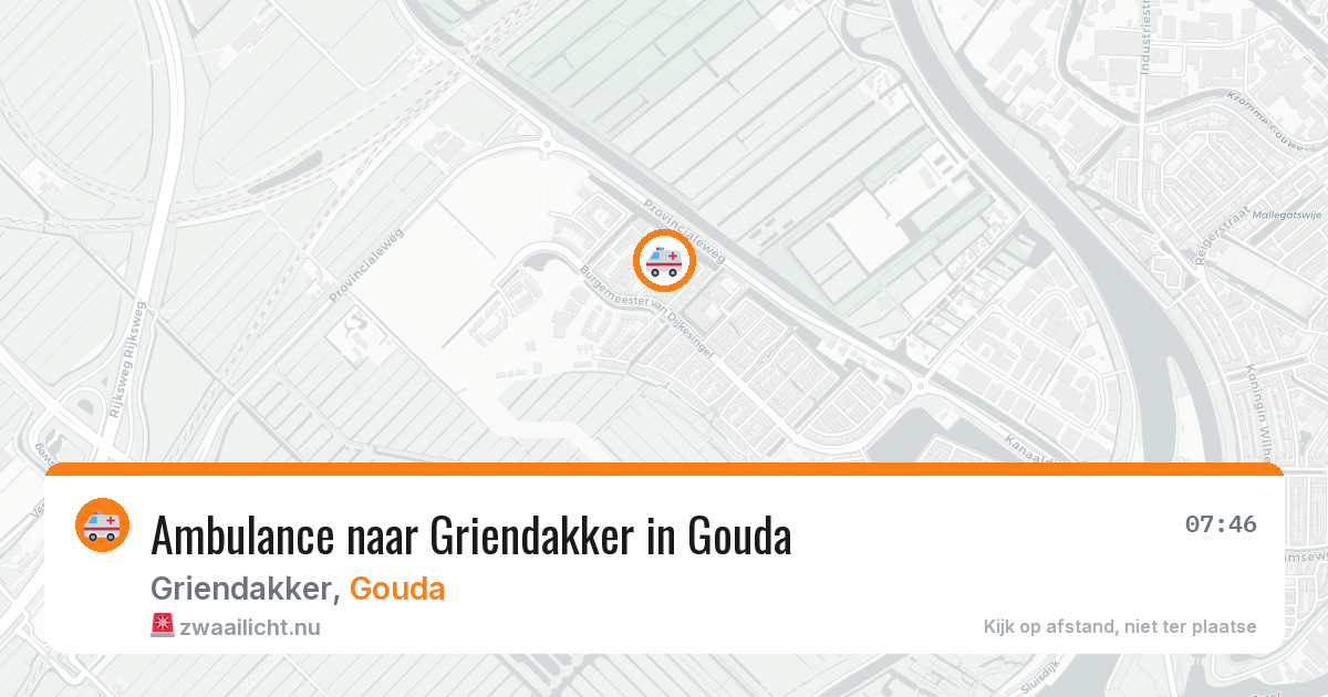 Ambulance naar Griendakker in Gouda — 5 jun 2026