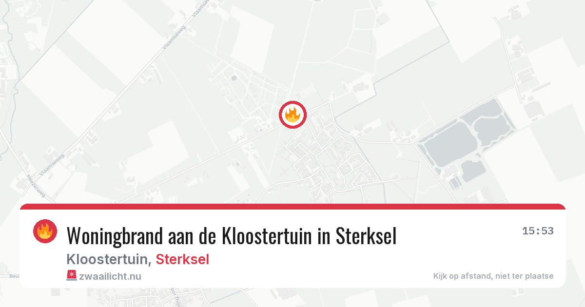 Woningbrand aan de Kloostertuin in Sterksel — 27 mei 2026