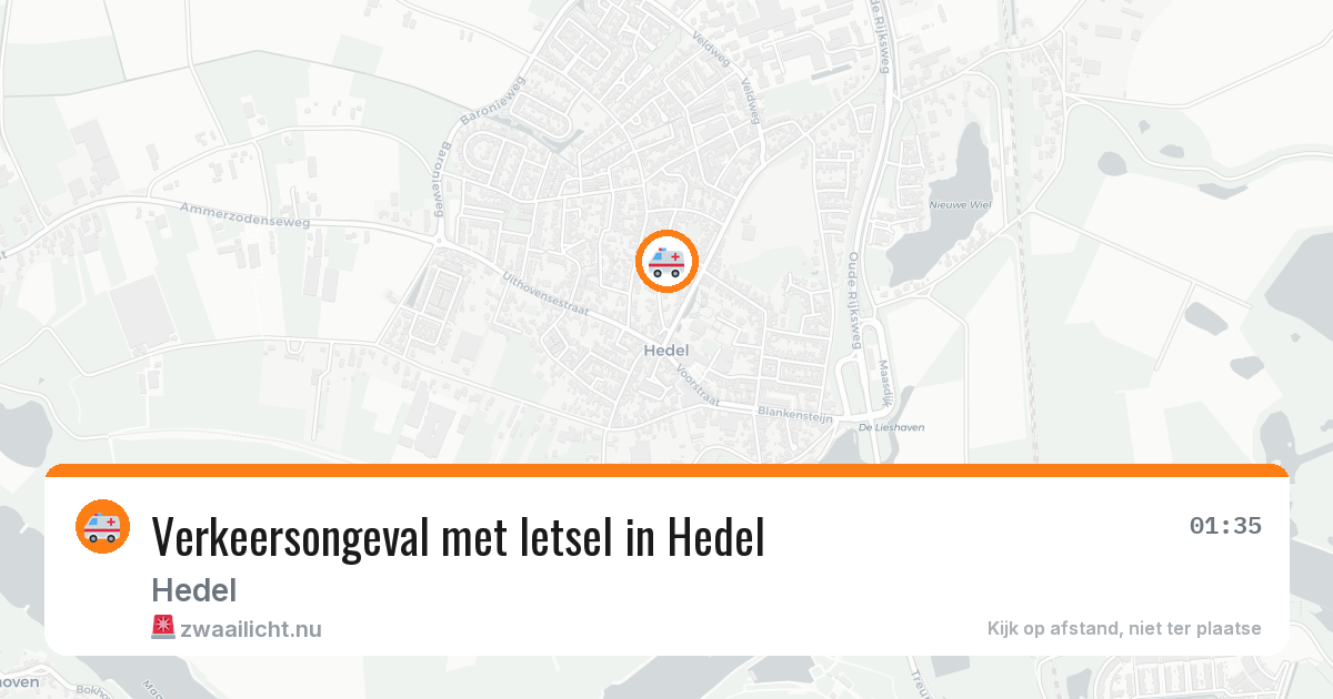 Verkeersongeval met letsel in Hedel — 22 jul 2026