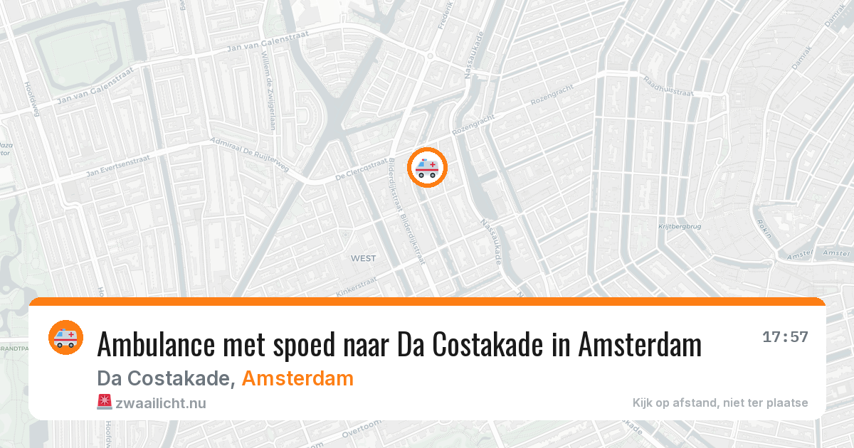 Ambulance met spoed naar Da Costakade in Amsterdam — 1 jun 2026