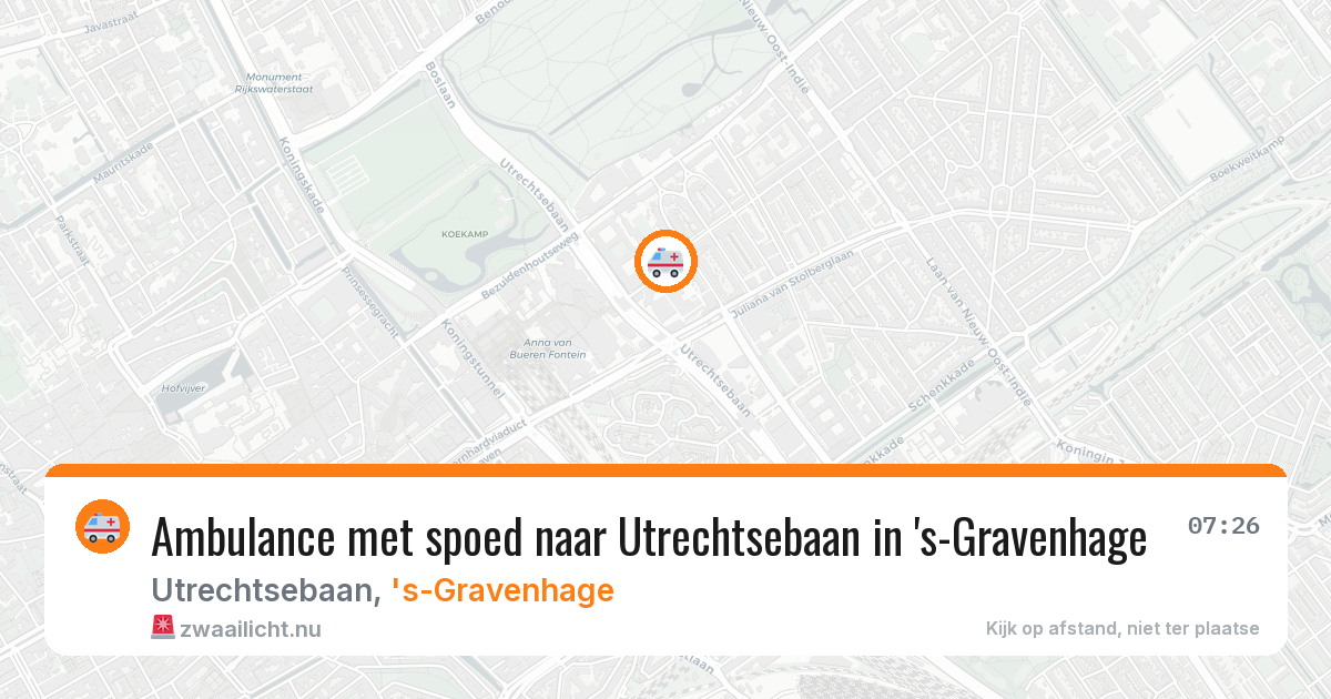 Ambulance met spoed naar Utrechtsebaan in 's-Gravenhage — 27 mei 2026