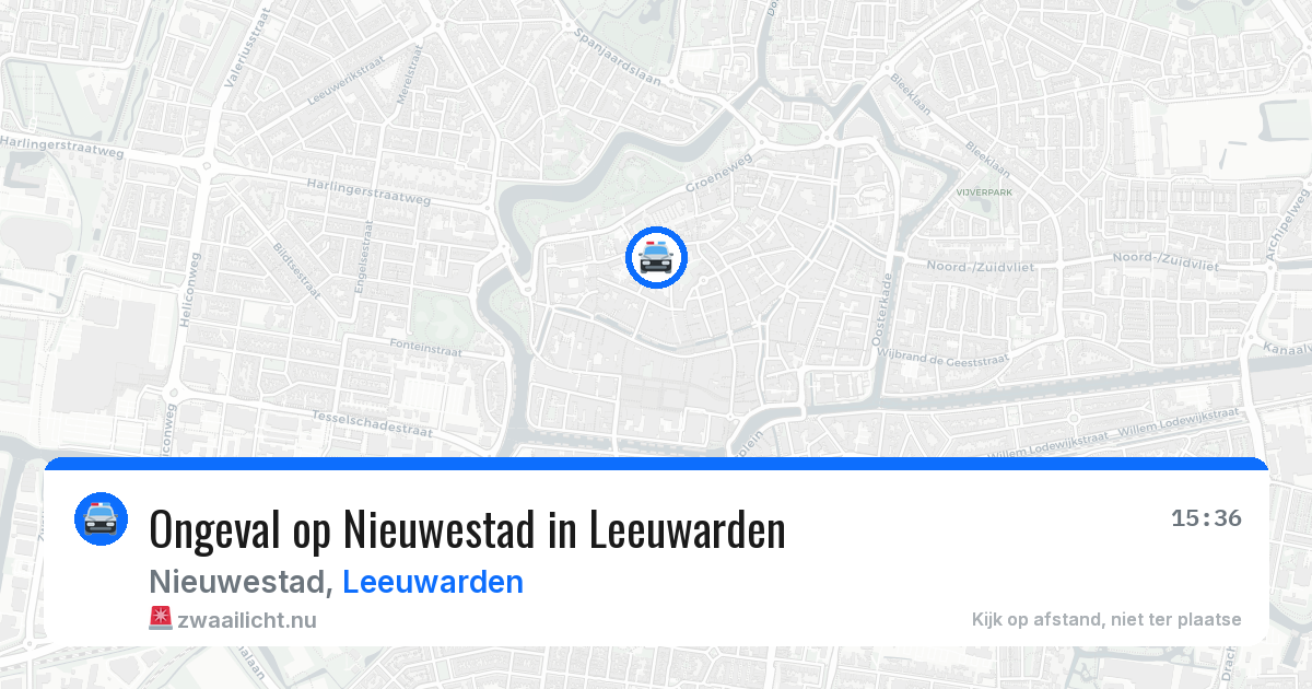 Ongeval op Nieuwestad in Leeuwarden — 15 jul 2026
