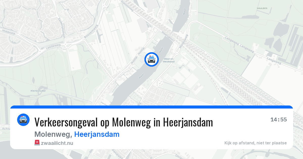 Verkeersongeval op Molenweg in Heerjansdam — 21 mrt 2026
