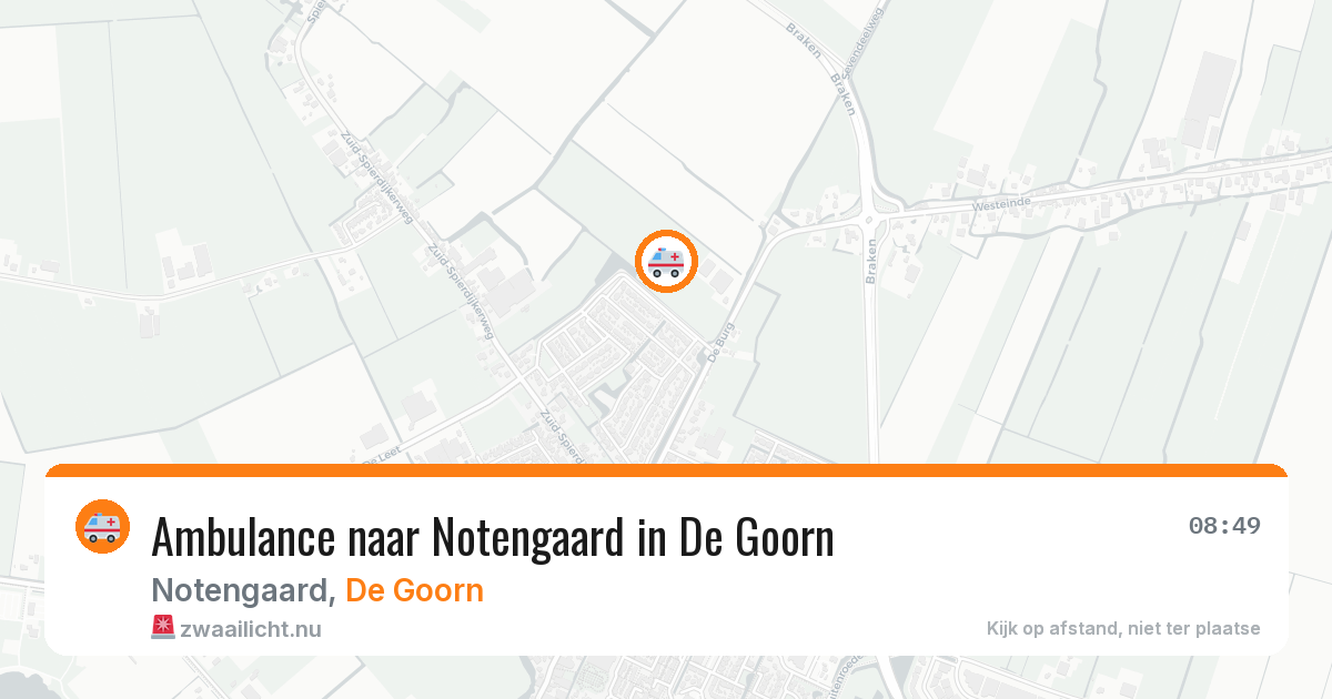 Ambulance naar Notengaard in De Goorn — 23 apr 2026