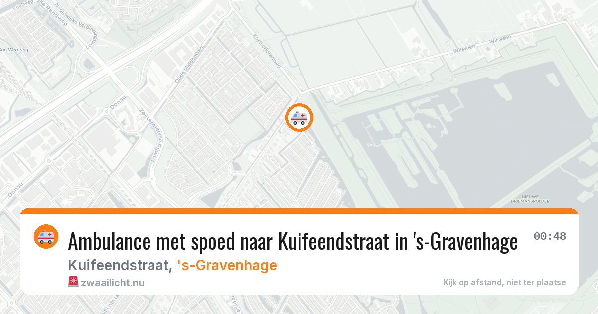 Ambulance met spoed naar Kuifeendstraat in 's-Gravenhage — 11 jul 2026