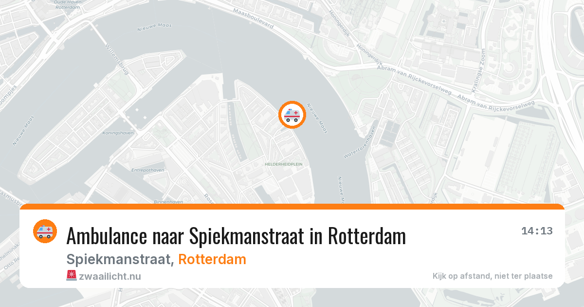 Ambulance naar Spiekmanstraat in Rotterdam — 18 jul 2026