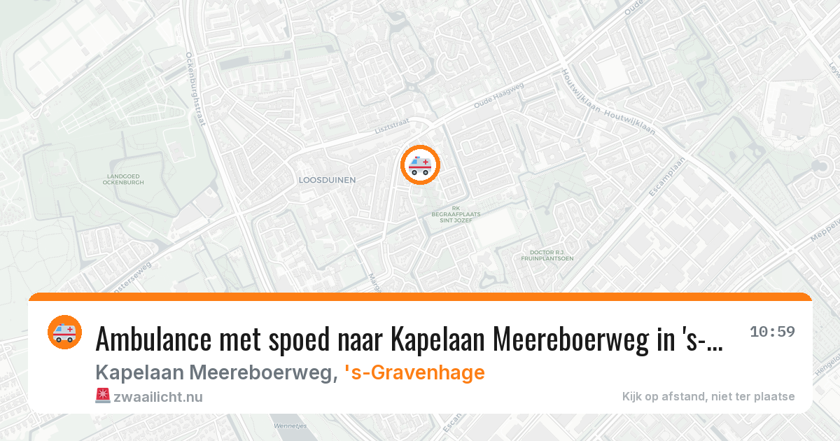 Ambulance met spoed naar Kapelaan Meereboerweg in 's-Gravenhage — 20 apr 2026