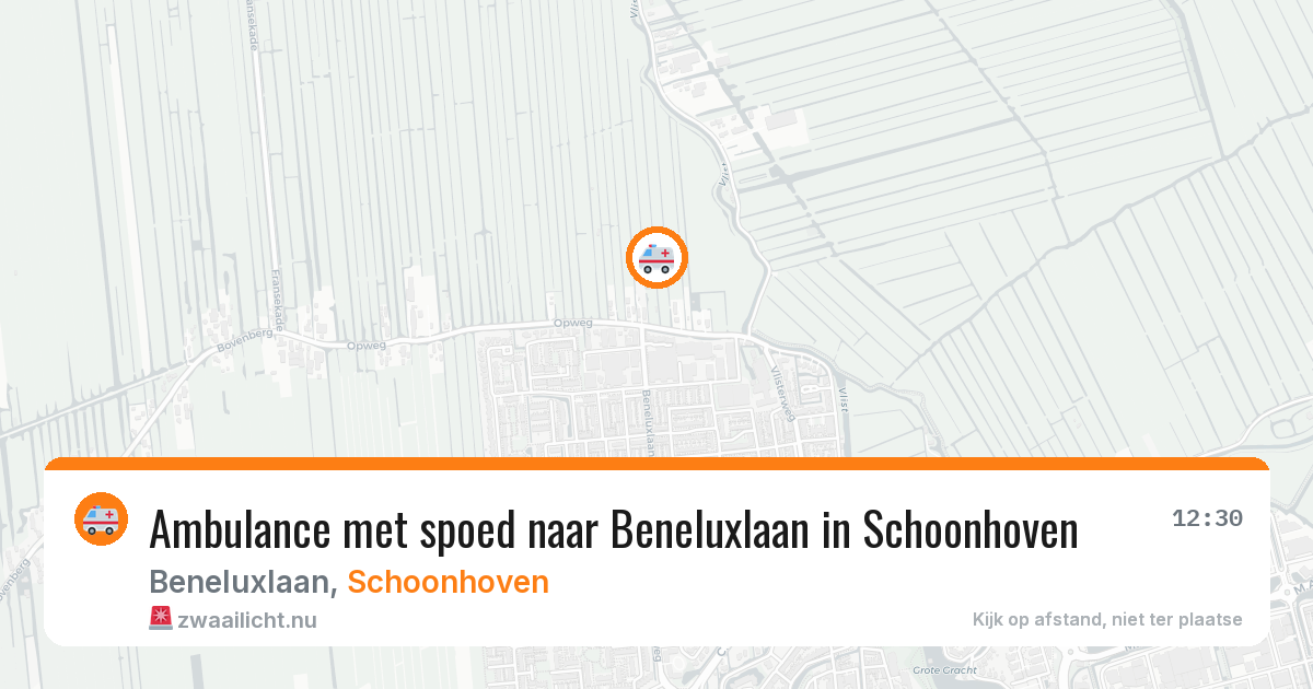 Ambulance met spoed naar Beneluxlaan in Schoonhoven — 29 mrt 2026