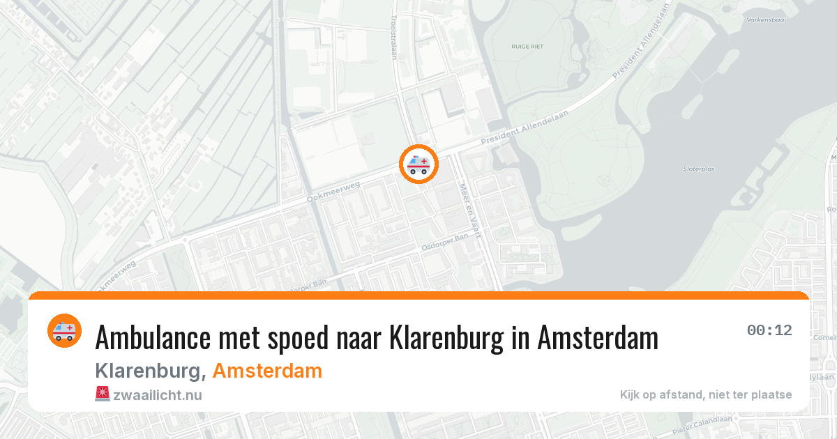 Ambulance met spoed naar Klarenburg in Amsterdam — 24 mrt 2026